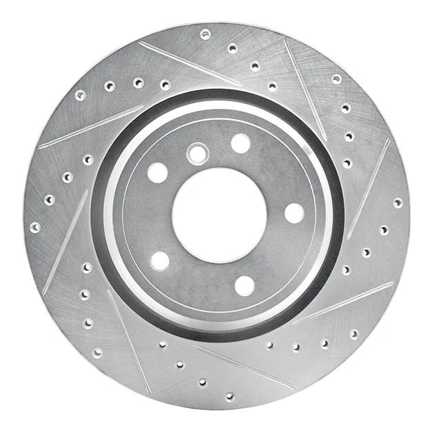 R1 Concepts EDZ-31041R Brake Rotor Drilled and Slotted Silver